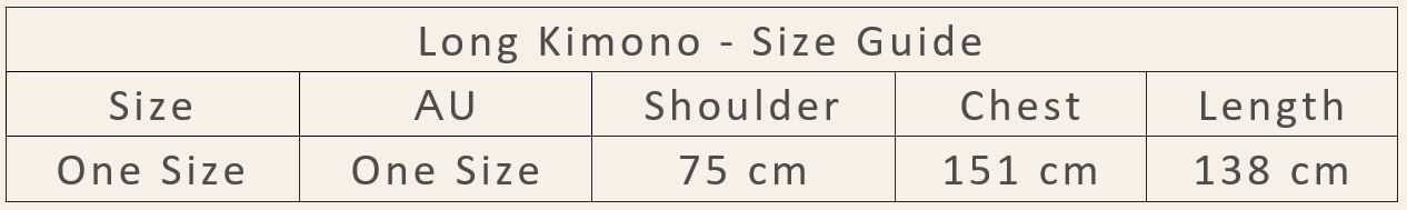 Long Kimono - One Size
