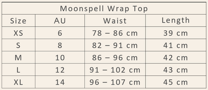 Moonspell Wrap Top - Medium