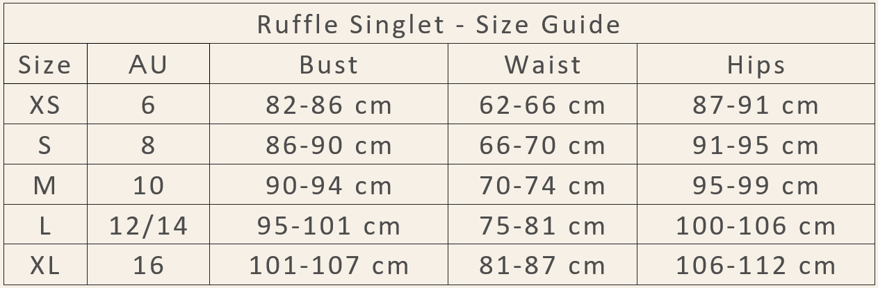 Ruffle Singlet - Large