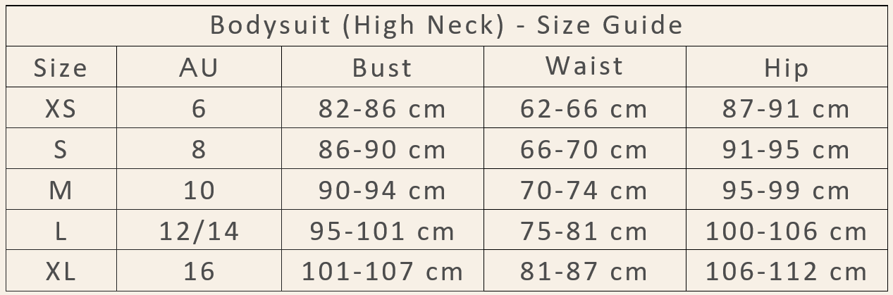 Bodysuit - High Neck - Small