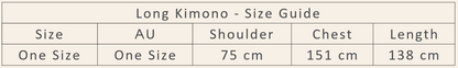 Long Kimono - One size