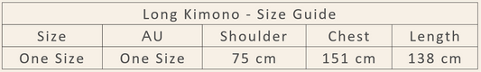 Long Kimono - One size